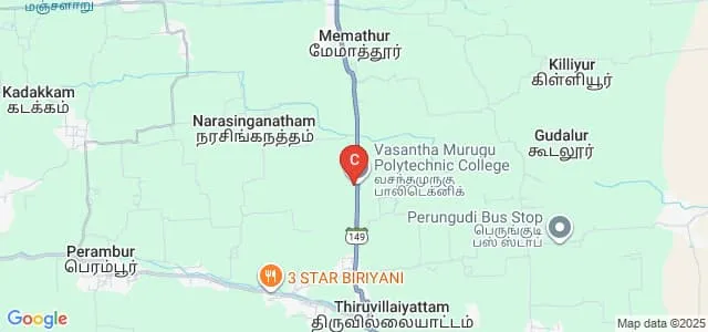 Vasantha Murugu Polytechnic College, Nagapattinam Map