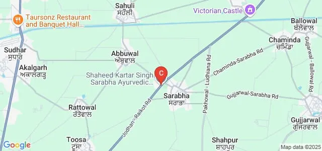 Shaheed Kartar Singh Sarabha Ayurvedic Medical College and Hospital, Ludhiana Map