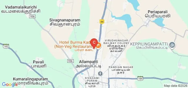 VV Vanniaperumal College for Women, Virudhunagar Map