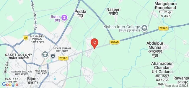 Veer Kunwar Degree College, Bijnor Map