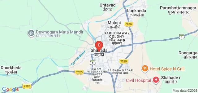 PSGVPM College of Education, Shahada Map
