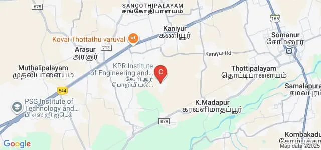 KPR College of Arts Science and Research, Coimbatore Map