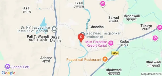Yadavrao Tasgaonkar College of Engineering and Management, Raigad Map