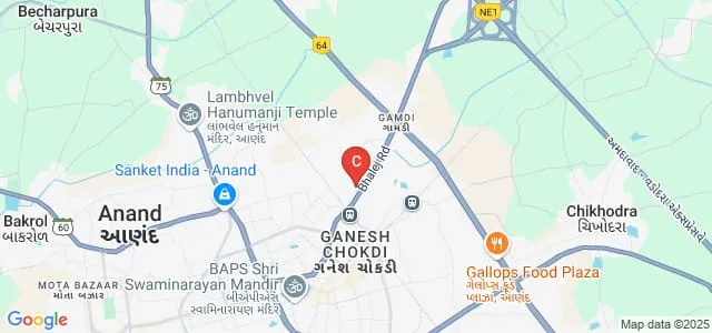 Anand College of Education, Anand Map