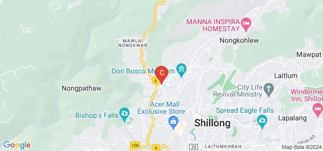 Seng Khasi College, Shillong Map