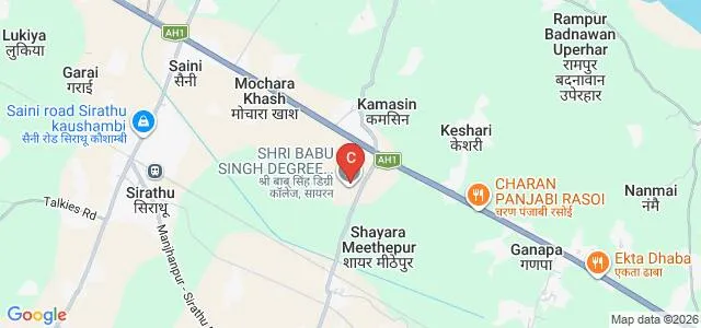 Shri Babu Singh College of Pharmacy, Kaushambi Map