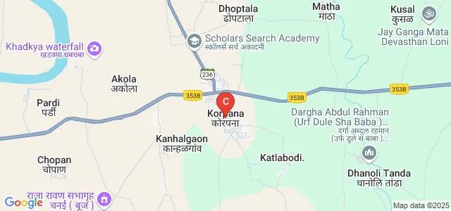 Kala Mahavidyalaya, Korpana Map