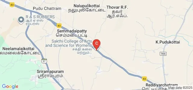 Sakthi College of Arts and Science for Women, Dindigul Map