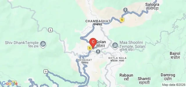 Himachal Institute of Education, Solan Map