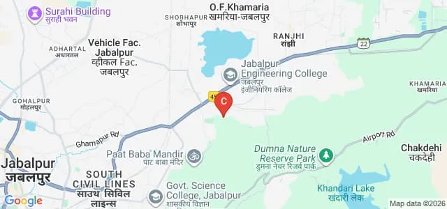 Amar Jyoti Institute of Nursing Sciences and Research, Jabalpur Map