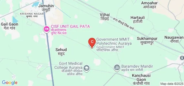 Mahamaya Institute of Information Technology, Auraiya Map