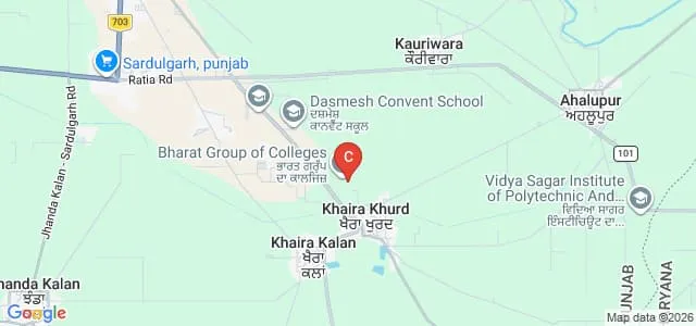 Bharat Institute of Engineering and Technology, Mansa Map
