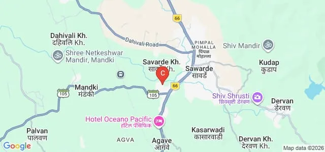 Sahyadi Shikshan Sanstha's College of Pharmacy Poly, Sawarde Map