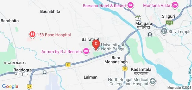 Directorate of Distance Education, University of North Bengal, Siliguri Map