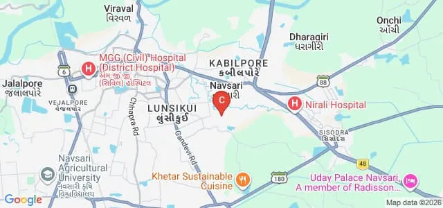 SS Agrawal Institute of Physiotherapy and Medical Care Education, Navsari Map