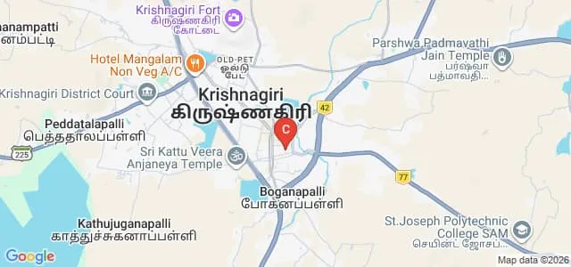 KM College of Education, Krishnagiri Map