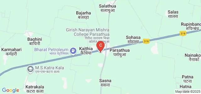 Girish Narayan Mishra College, Parsathua Map