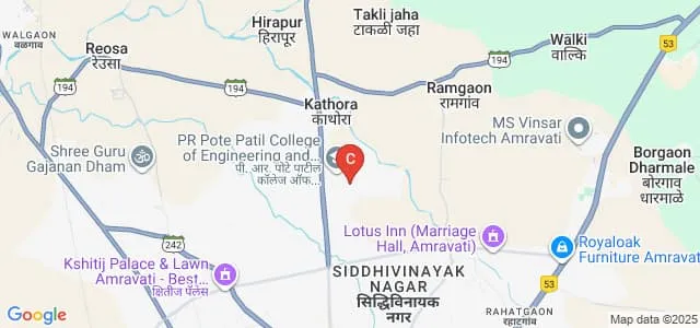 PR Pote Patil College of Pharmacy, Amravati Map