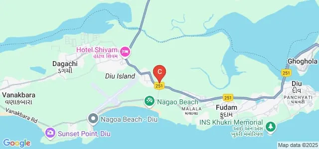 Diu College, Diu Map