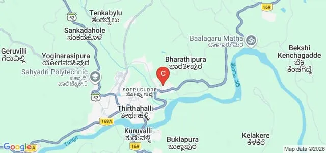 Tunga Mahavidyalaya, Shimoga Map