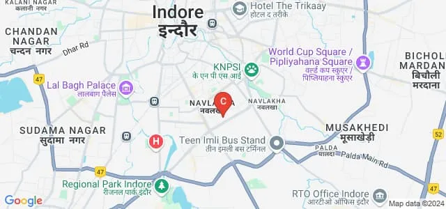 MIBE Graduate School for Nurses, Indore Map