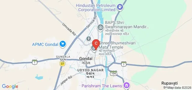 MB Arts and Commerce College, Gondal Map