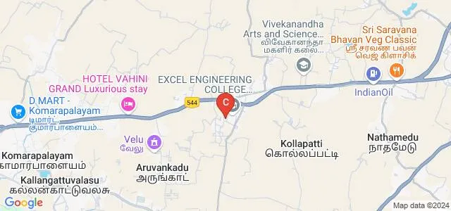 Excel College of Engineering and Technology, Namakkal Map