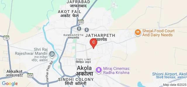 Radhakisan Toshniwal Ayurved Mahavidyalaya, Akola Map