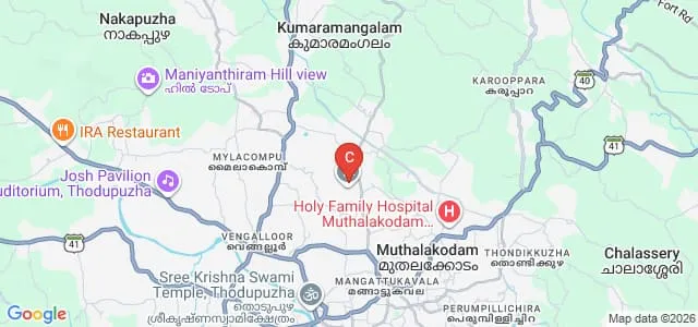 Al Azhar Training College, Thodupuzha Map