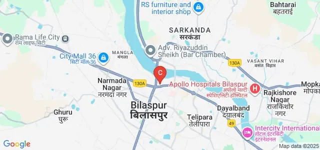 CLC Memorial Homoeopathy Medical College, Bilaspur Map