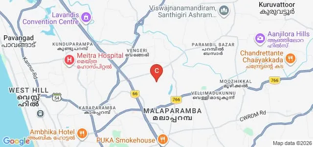 Providence College of Teacher Education for Women, Calicut Map