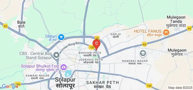 DBF Dayanand College of Arts and Science, Solapur Map