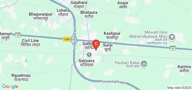 Cross Belly Institute of Pharmacy, Azamgarh Map