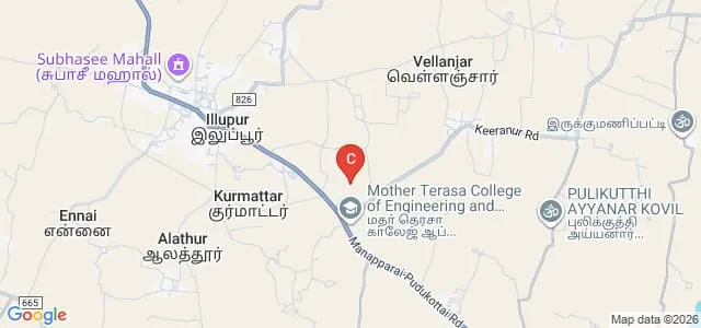 Mother Terasa College of Agriculture, Pudukkottai Map