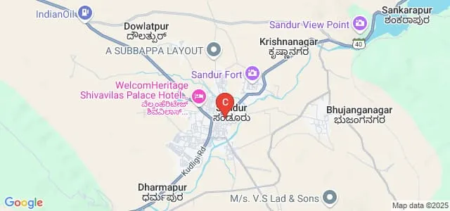 Government First Grade College, Sandur Map