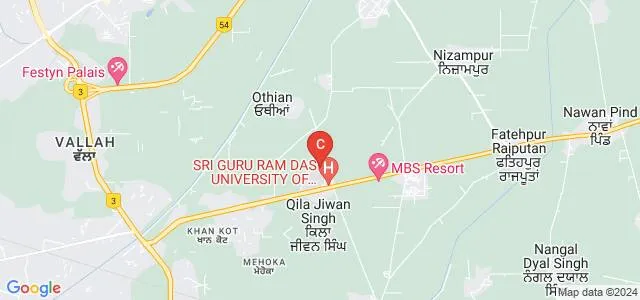 Sri Guru Ramdass College of Management and Technology, Amritsar Map
