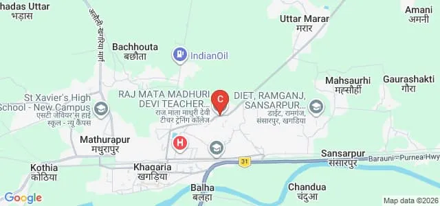 Raj Mata Madhuri Devi Teacher Training College, Khagaria Map