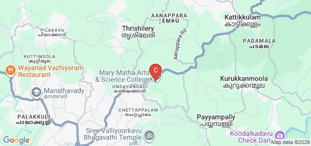 Mary Matha Arts and Science College, Wayanad Map