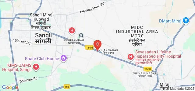 Vasantraodada Patil Institute of Management Studies and Research, Sangli Map