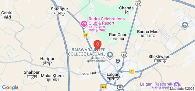 Baiswara PG College, Raebareli Map