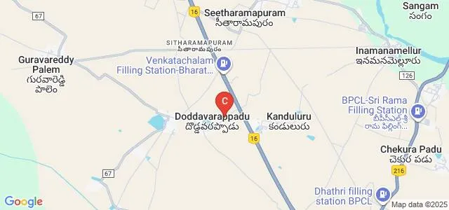 BA and KR MCA College, Prakasam Map