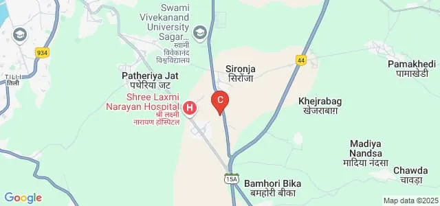 Babulal Tarabai Institute of Research and Technology, Sagar Map
