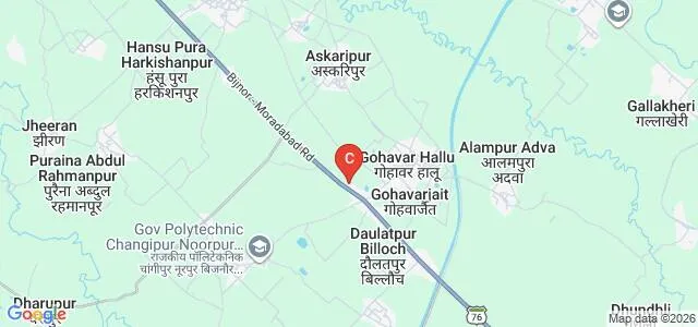LBSS Degree College Pharmacy Department, Bijnor Map