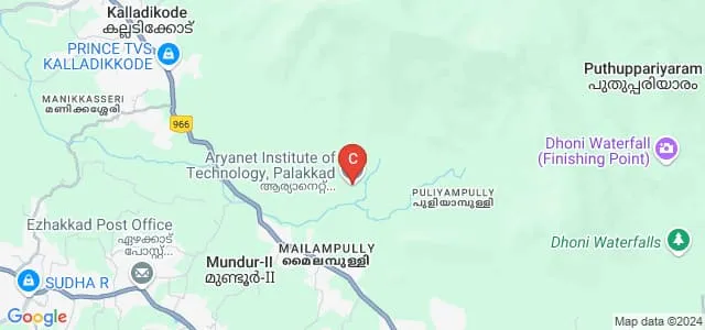 Aryanet Institute of Technology, Palakkad Map