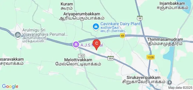 SSKV College of Arts and Science for Women, Kanchipuram Map