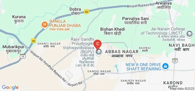 School of Biotechnology, Rajiv Gandhi Proudyogiki Vishwavidyalaya, Bhopal Map