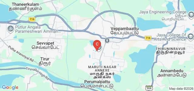 Sriram College of Arts and Science, Thiruvallur Map