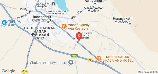 RTES College of Education, Ranebennur Map