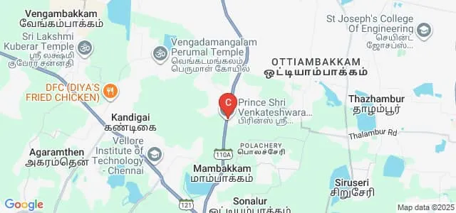 Prince Shri Venkateshwara Padmavathy Engineering College, Chennai Map