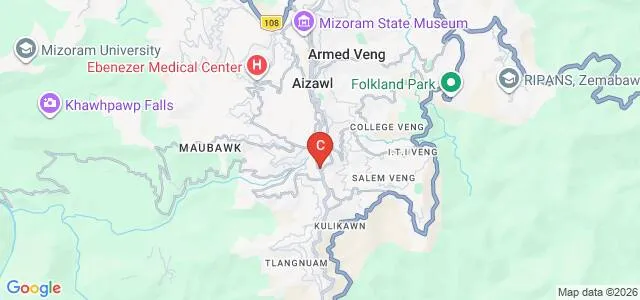 Government Aizawl College, Mizoram Map